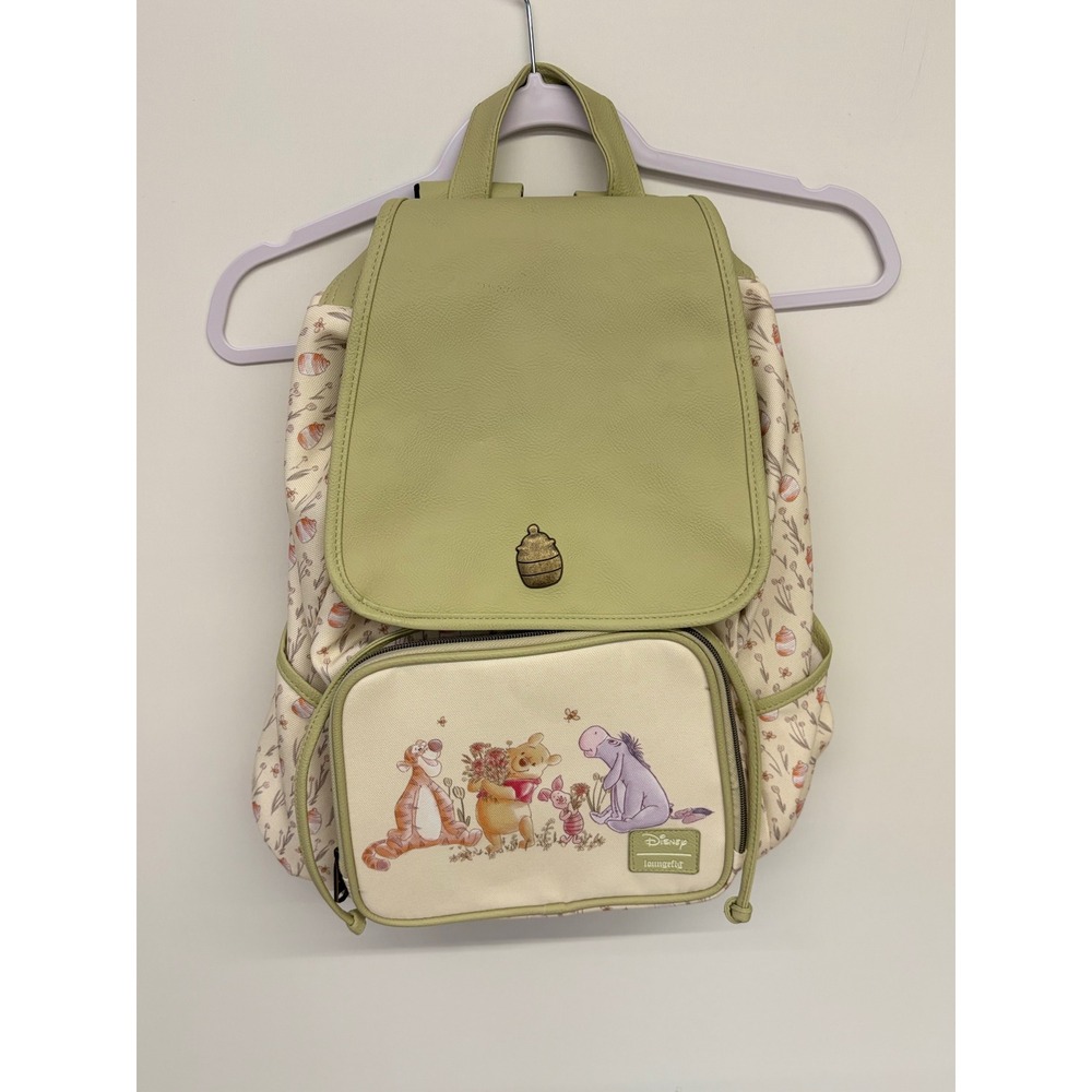 Retired Winnie the Pooh Loungefly Large Backpack Disney Honey Sage